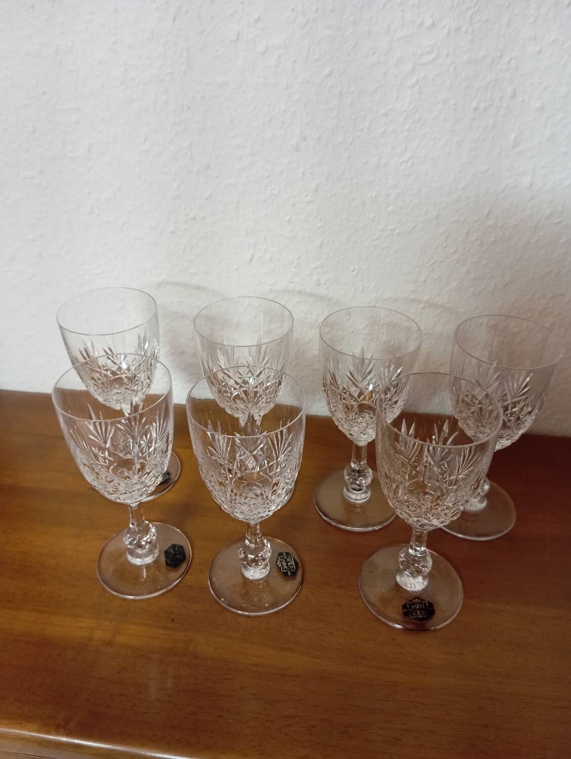 7 Saint Louis Crystal glasses