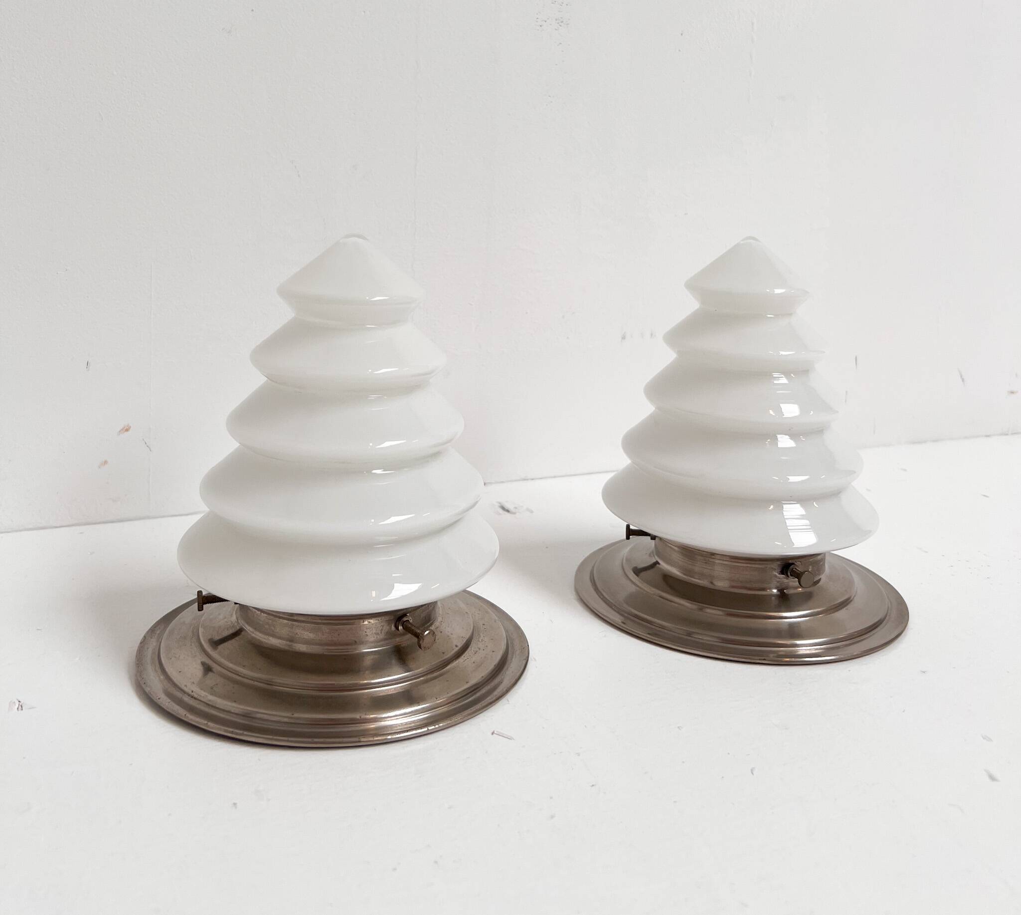 Set of 2 triangle GISO ceiling lamps, 1960’s