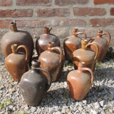 Set of 9 Old Sandstone Amphora Jars