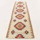 3x10 Vintage Tribal Geometric Kilim Runner Rug, 91x314Cm