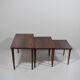 Scandinavian gigognes tables in rio rosewood, vintage
