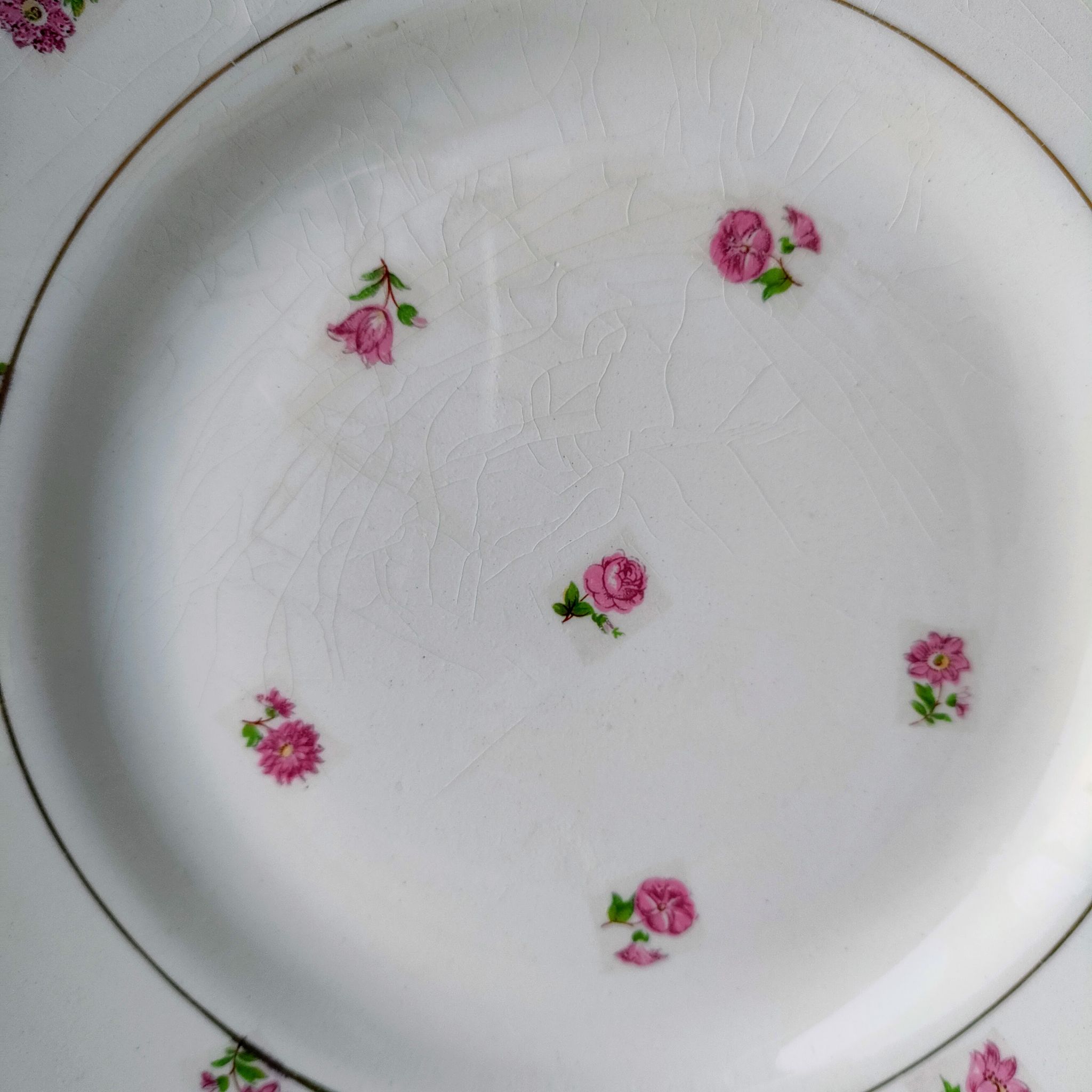 Lot 6 assiettes dessert porcelaine Moulin des Loups