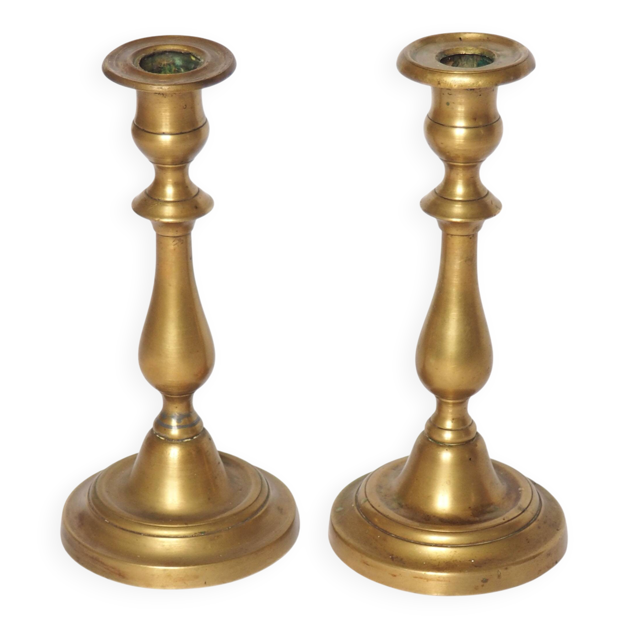 Pair of brass candlesticks