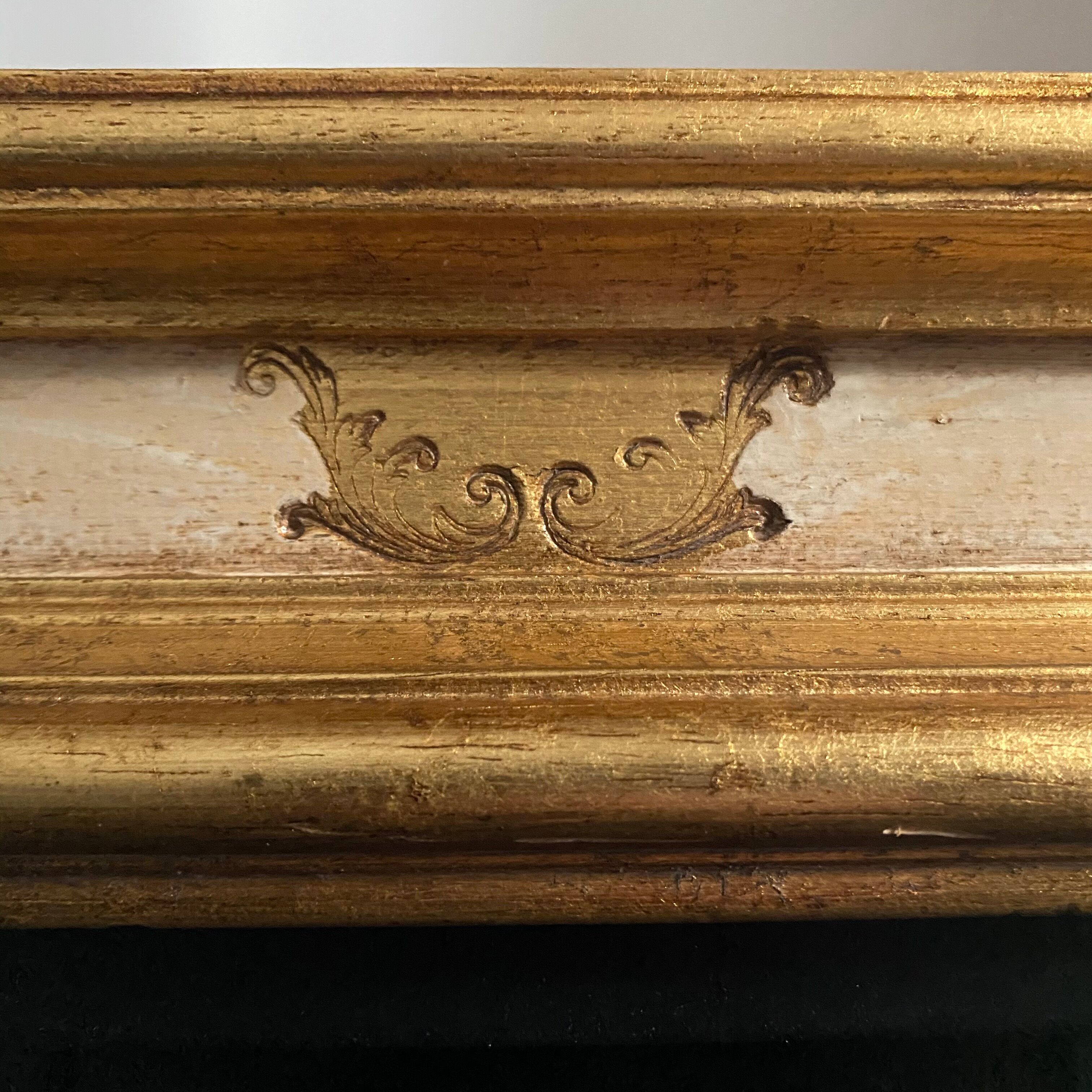 Bevelled mirror gilded wood 76x57cm