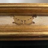 Bevelled mirror gilded wood 76x57cm