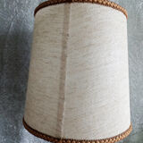 Wooden foot lamp with conical shade