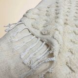 Tapis berbère Beni Ouarain • Motif texturé en carreaux blanc