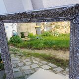 Miroir argenté de style louis XIV 95x109cm