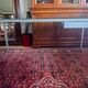 Glass and metal desk with wheels