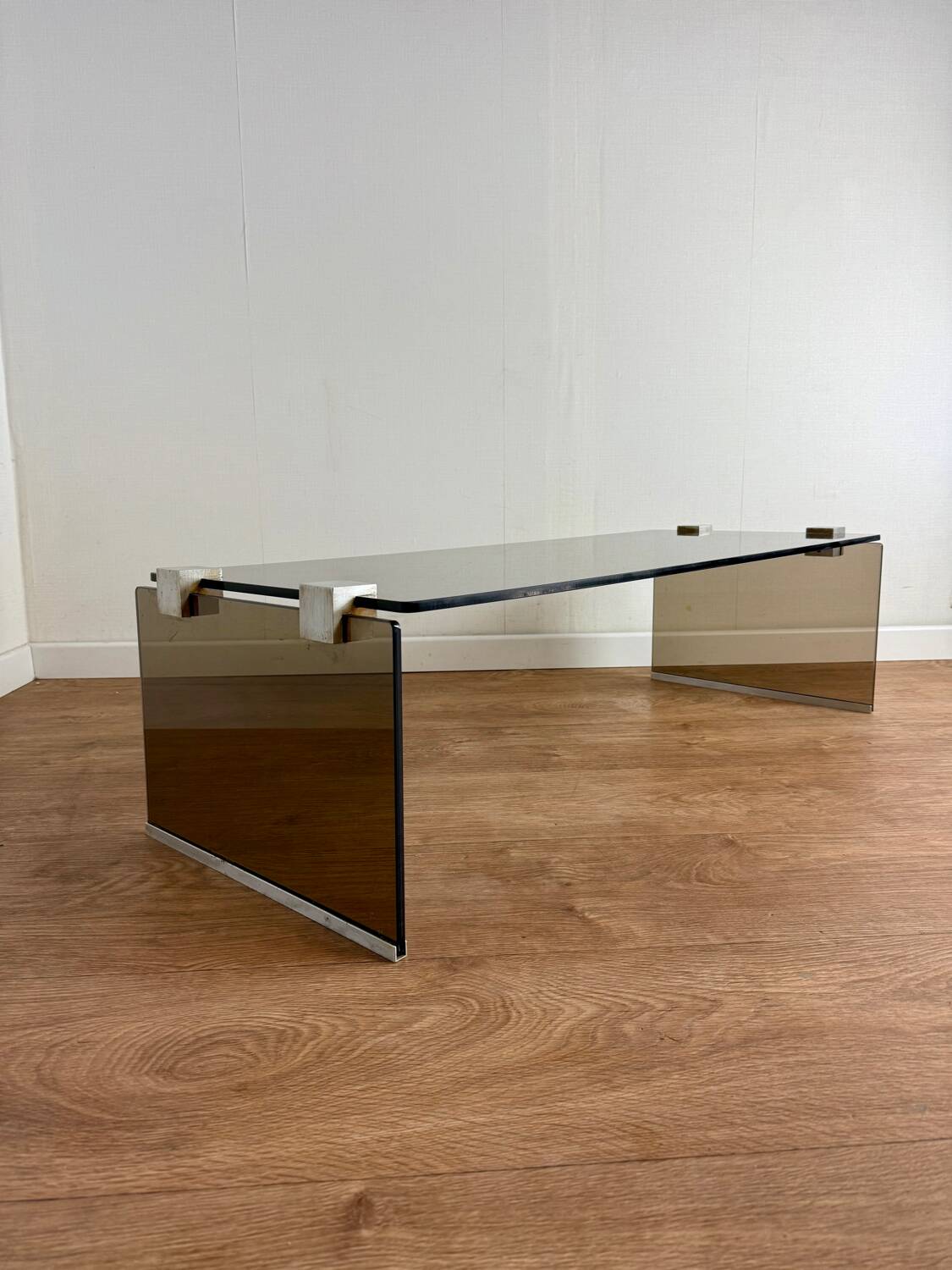 Glass coffee table from the 70s