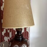 Vintage brown ceramic lamp