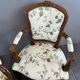 Pair of Louis XV Style Armchairs and Two Footstools, 19th Century