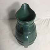 Pichet 80cl céramique émaillée + anse bleu vert cuisine vintage