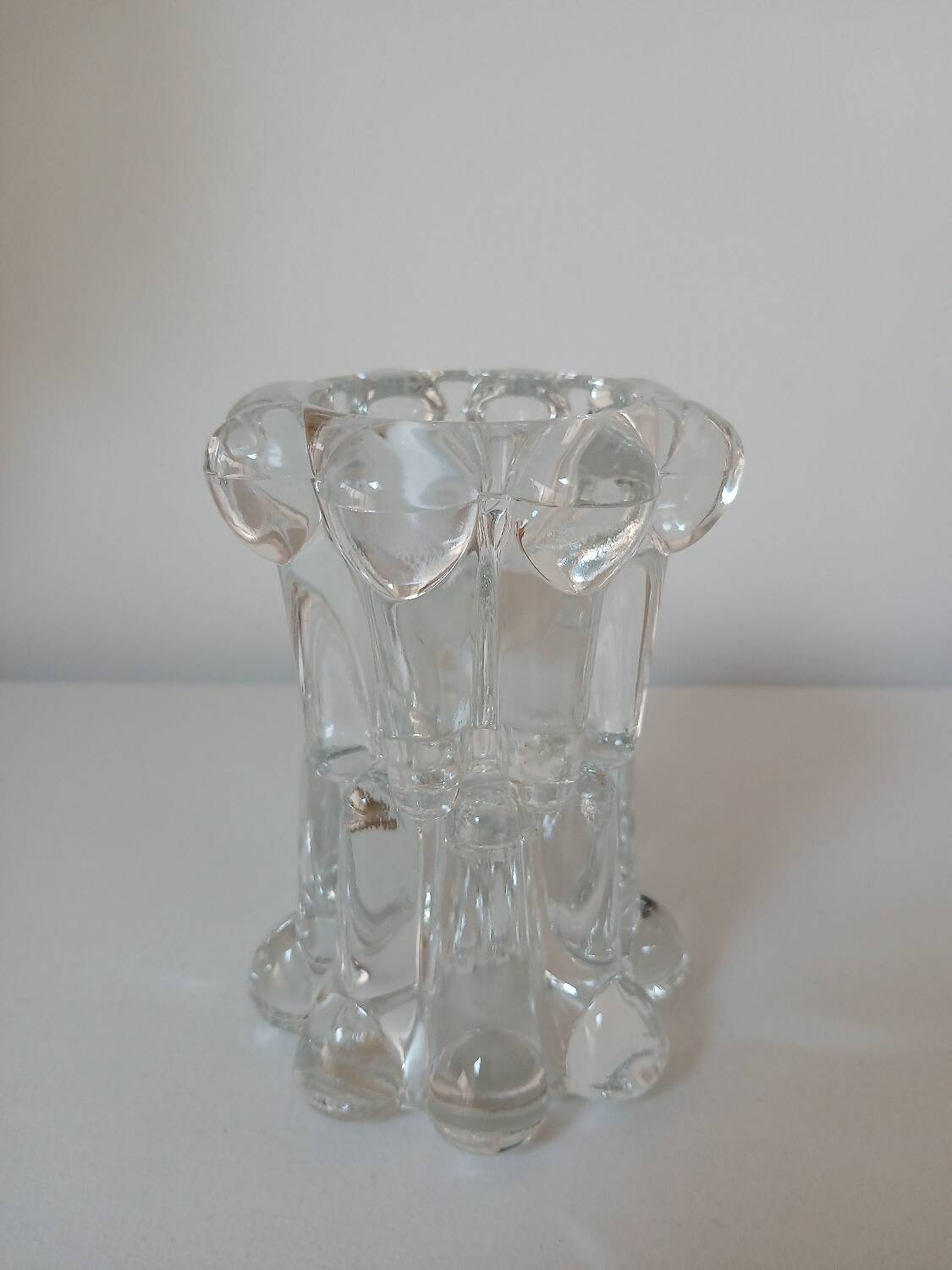 Set of 2 glass candle holders, Reims