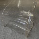 Armchair 4801 Joe Colombo edition Kartell / transparent plexiglass