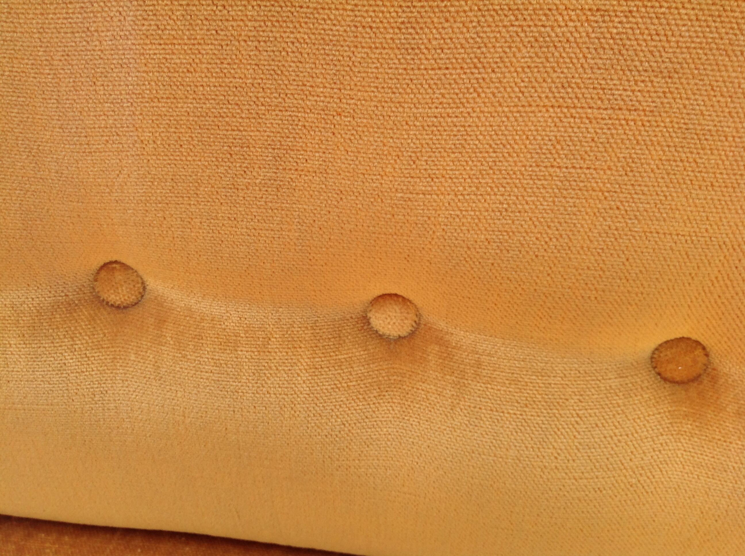 Yellow velvet toad sofa