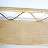 Rattan wall shelf