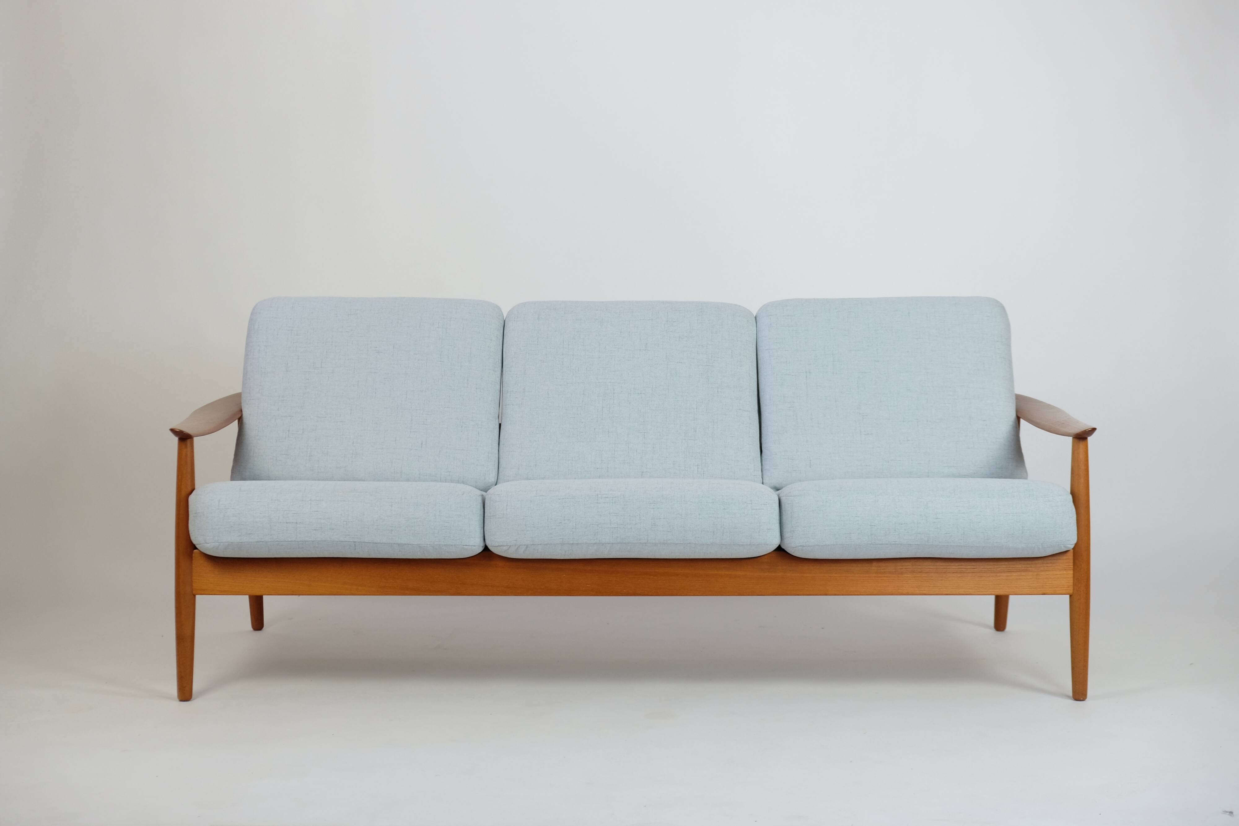 Danish Teak 3-seater Sofa by Arne Vodder 60er Vintage Mid-Century Design