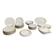 Tableware, 25-piece service, white porcelain and fine gold Winterling