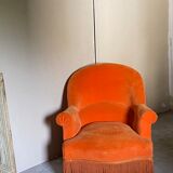 Fauteuil crapaud orange