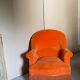 Fauteuil crapaud orange