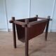 Danish Skjøde Skjern teak and suede magazine rack