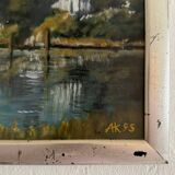 The Wrapped Reichstag in Berlin, 1995 Oil on Canvas, Framed