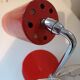 70's red desk lamp