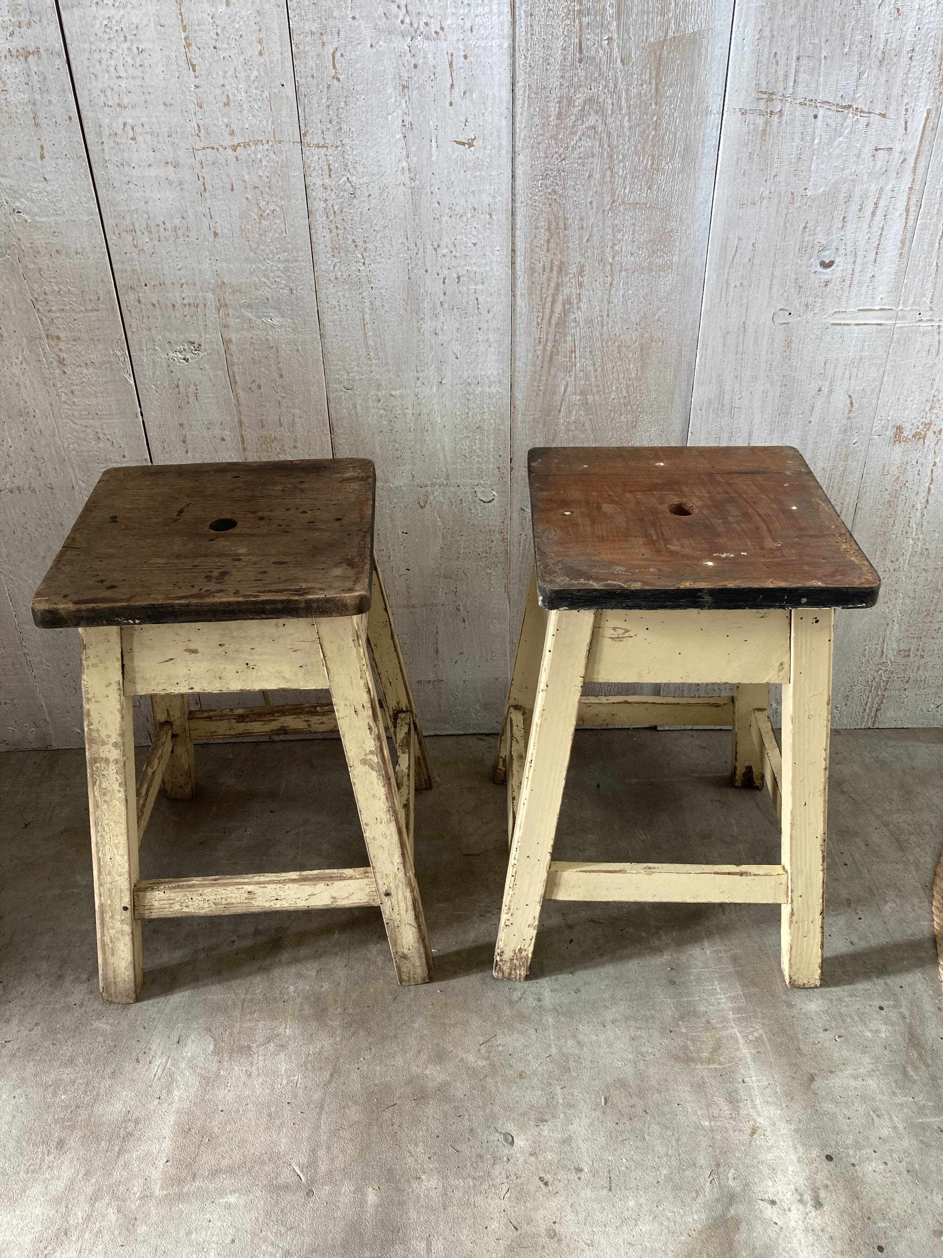 Pair of farm stools