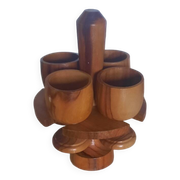 Lot de coquetiers en bois