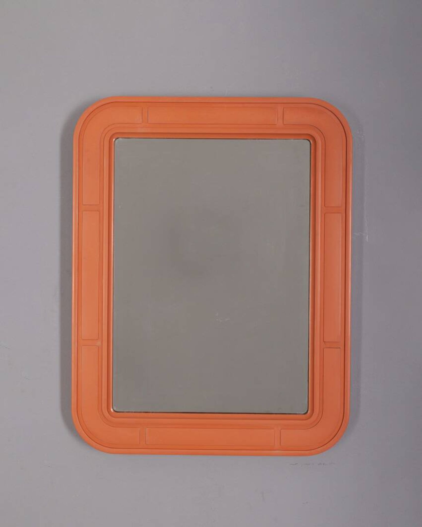 Vintage Orange Wall Mirror by Carrara Matta, 1970s