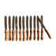 Set of 12 bamboo knives 1960
