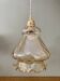Vintage globe pendant light in amber glass