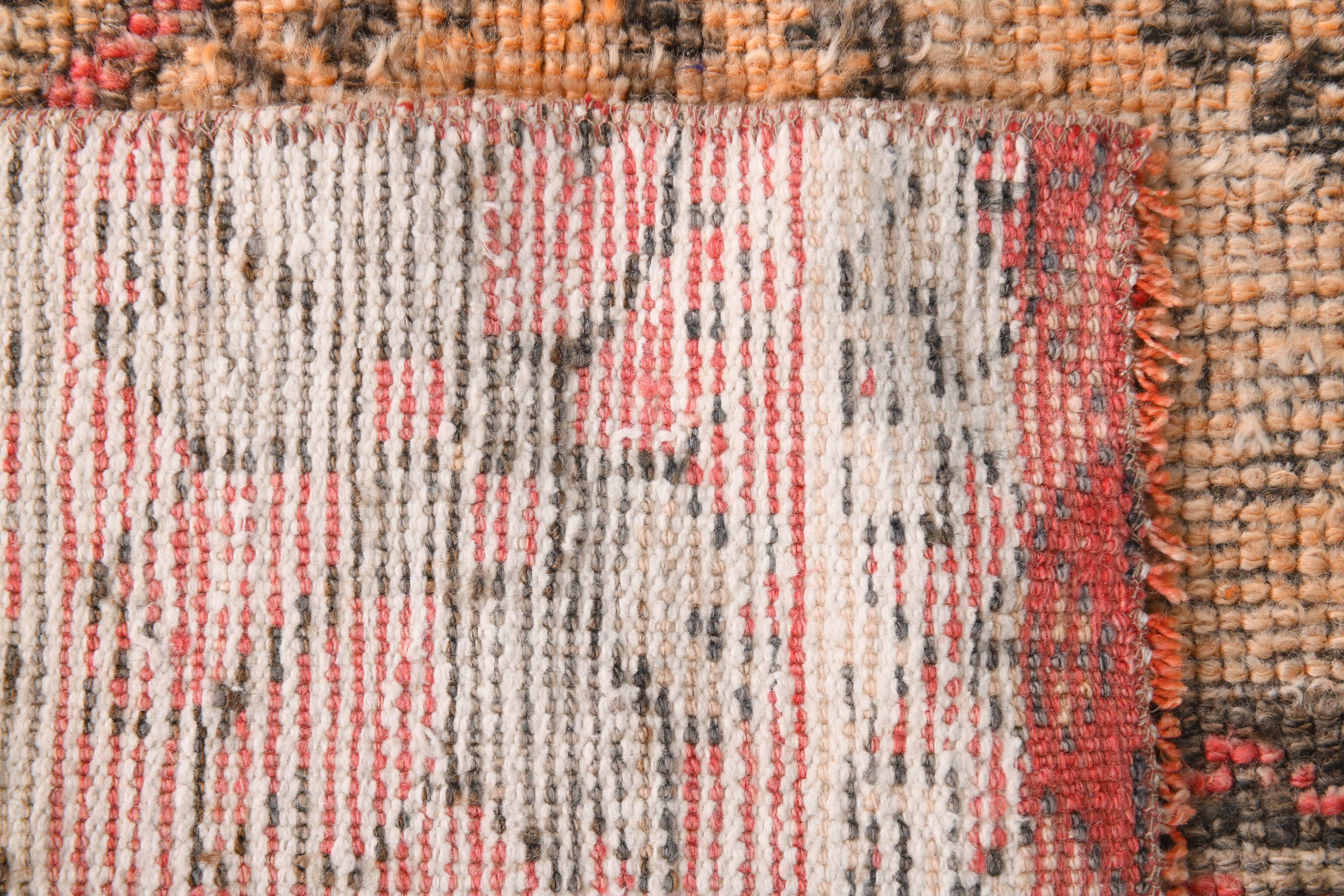 Pale Red & Peach Vintage Runner Rug, 80x301Cm