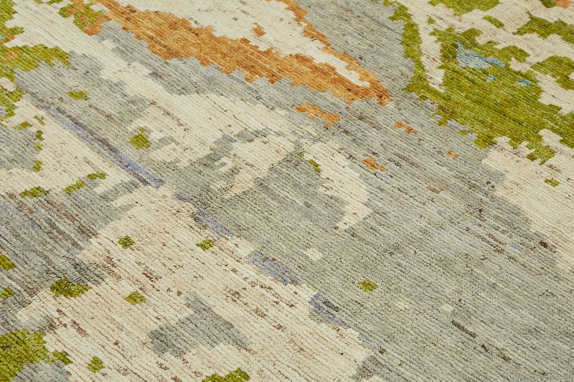 Handwoven Turkish Rustic 250 cm x 294 cm Multicolor Wool Carpet