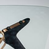 Triangular coffee table in the manner of Alfred Hendrickx