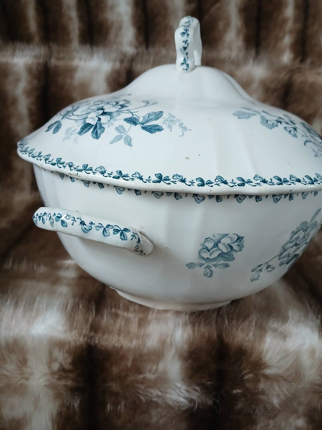 Antique soup tureen in ironstone
