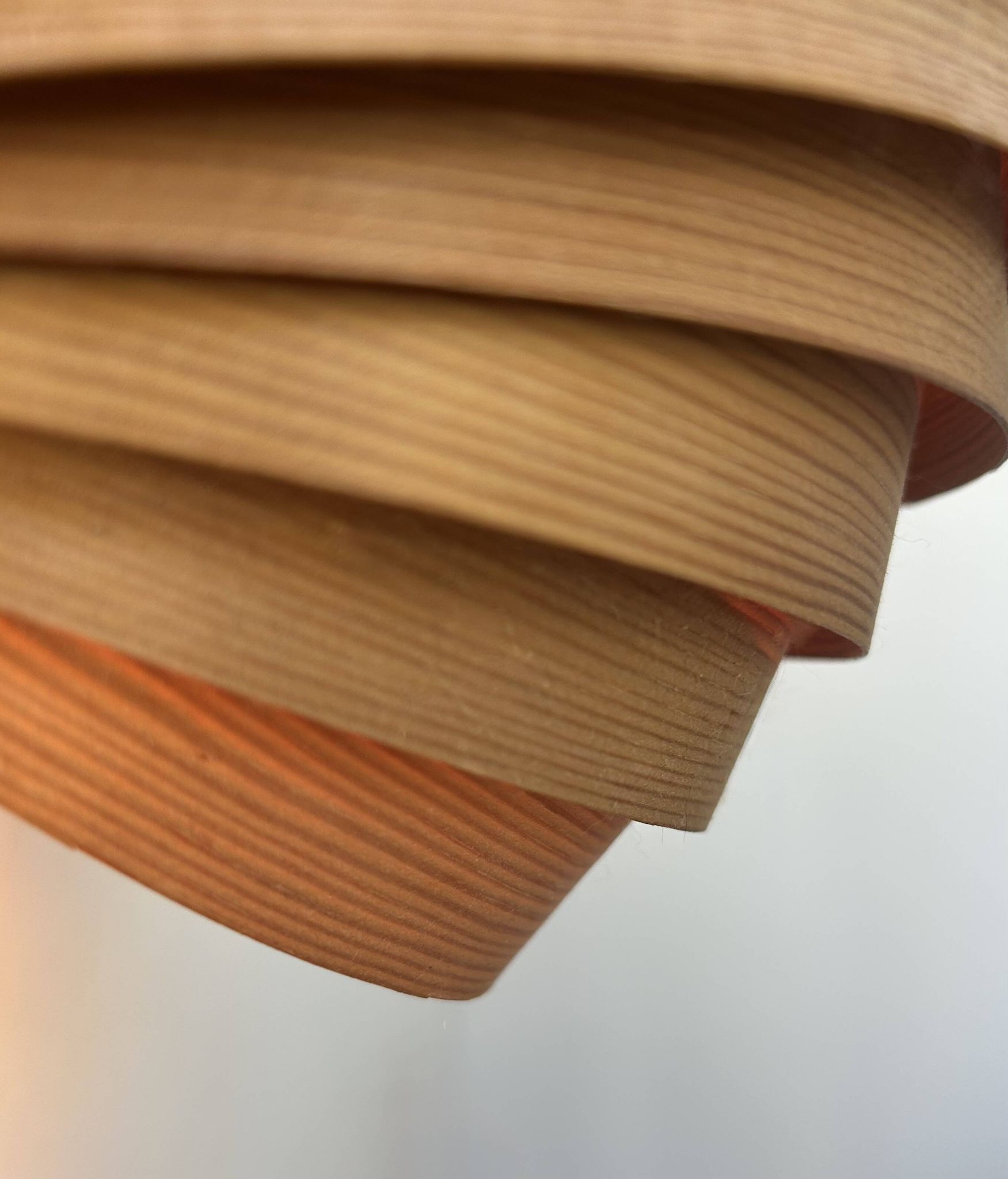Vintage pine slat wall lamp, Translandia, Netherlands, 1960s