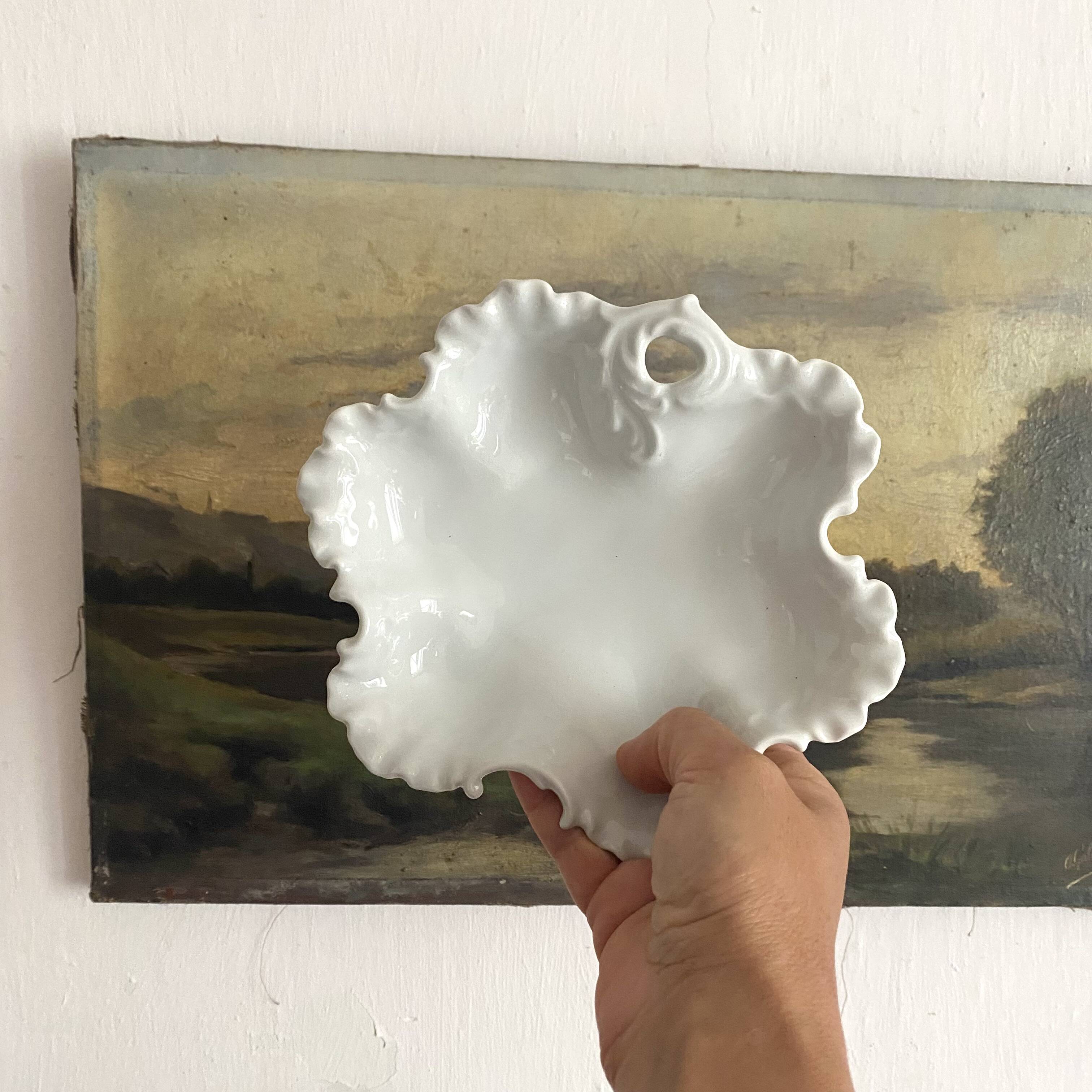 Limoges porcelain leaf dish or pocket emptier