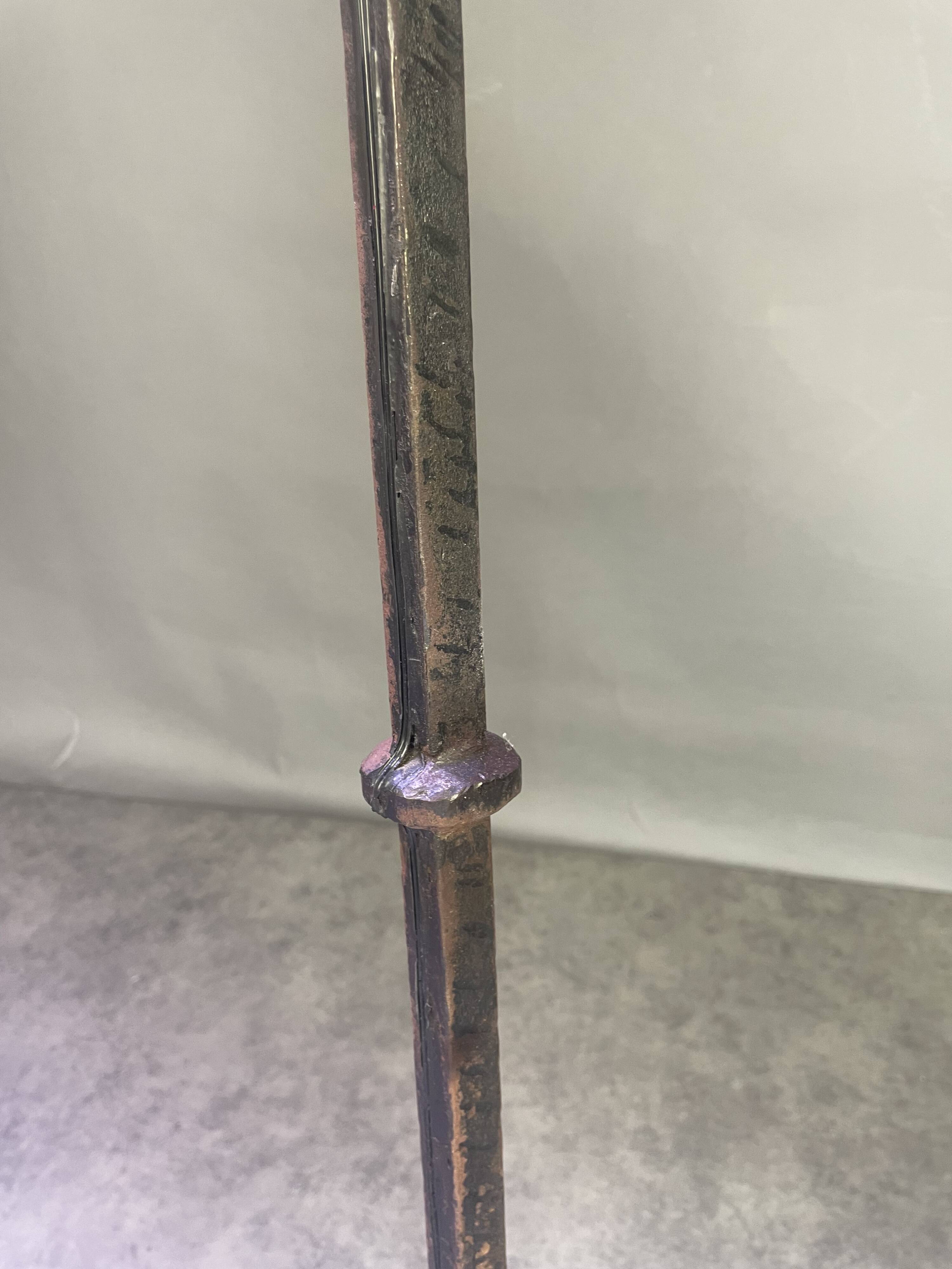 Pair of wrought iron candelabras