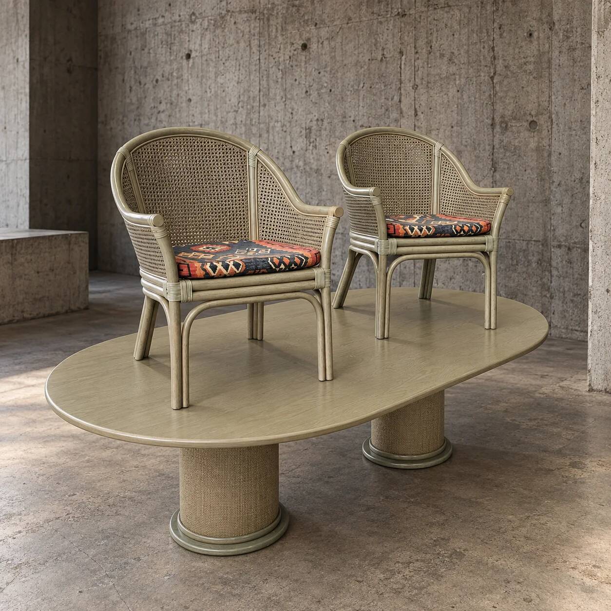 Rohé Noordwolde dining set / table / 4 x matching chairs / 1980s / very good condition
