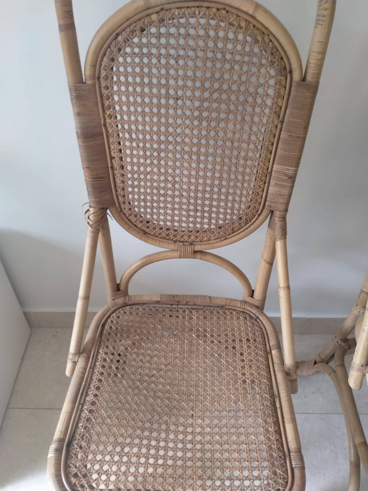 Pair of rattan chairs