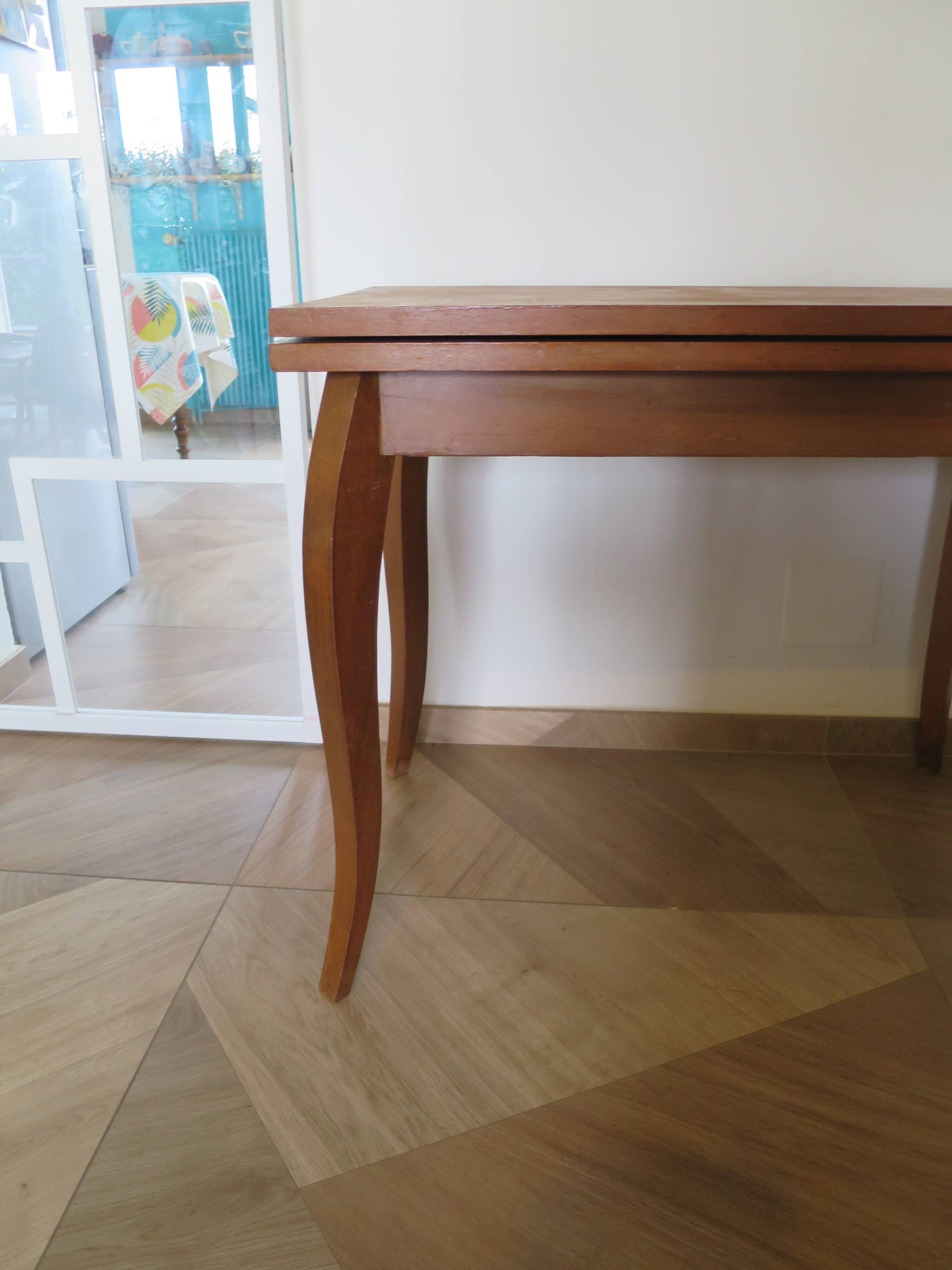 Table de salle à manger extensible, années 50-60