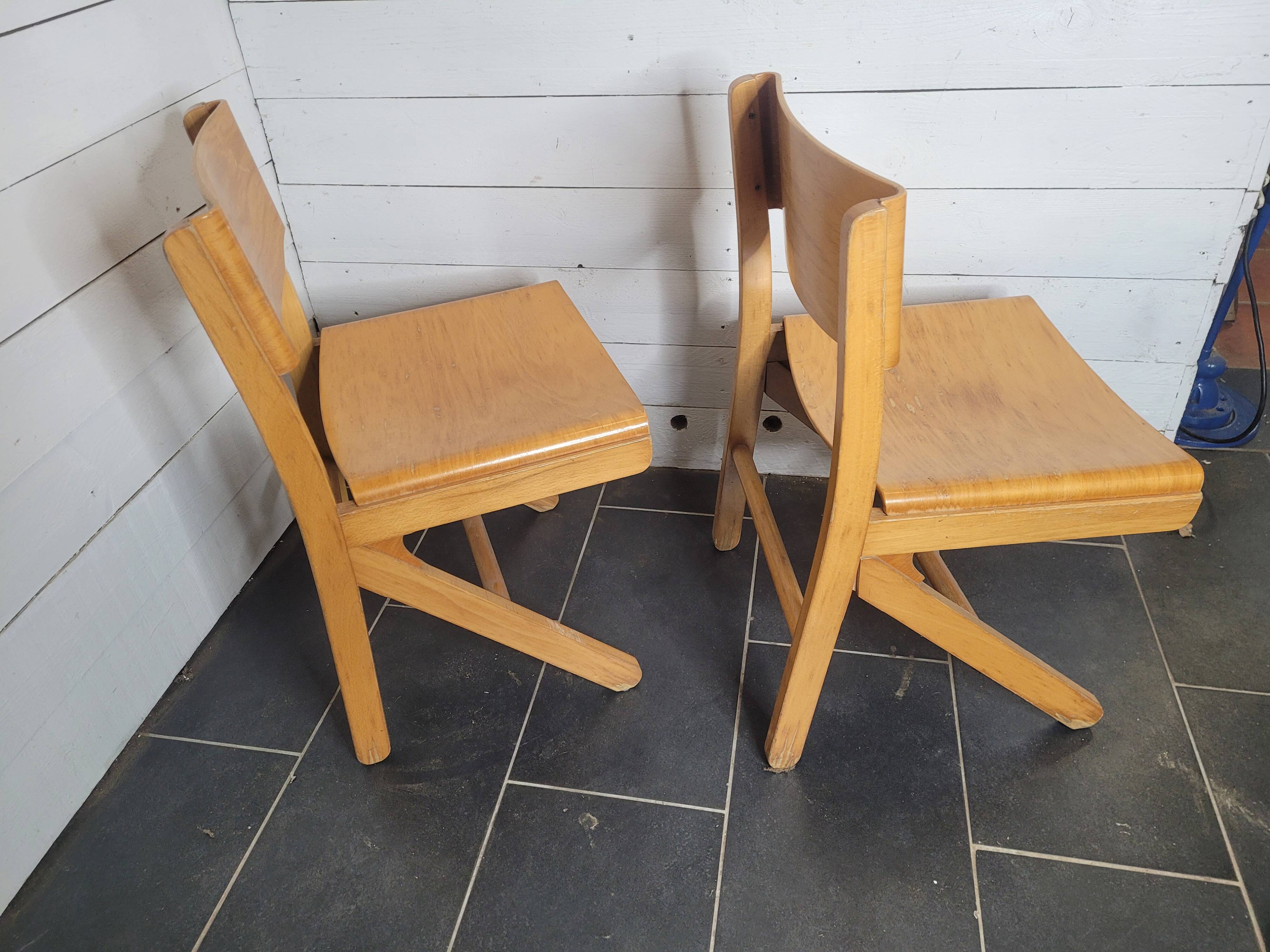 Pair of baumann chairs