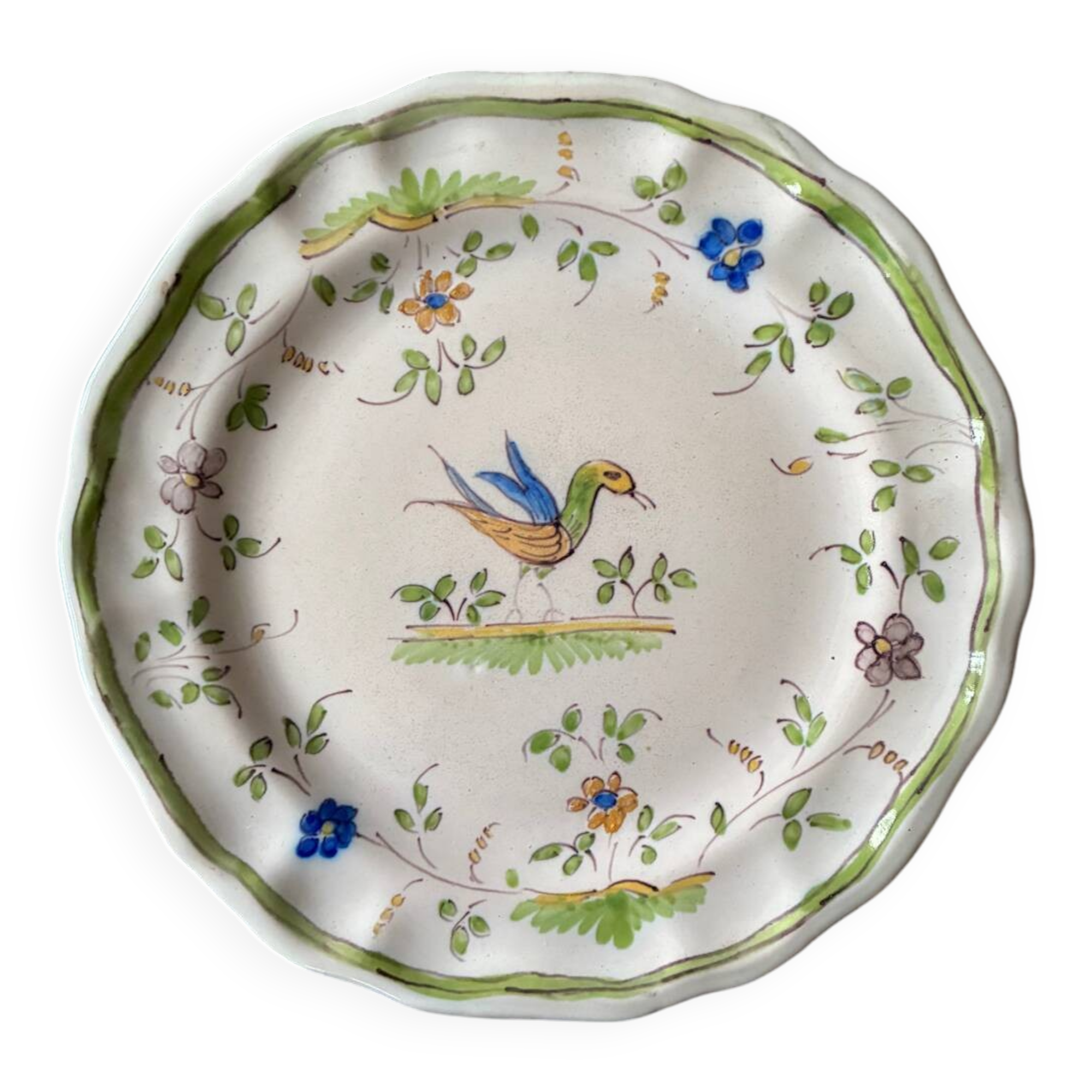 Moustiers faience plate, 18th century