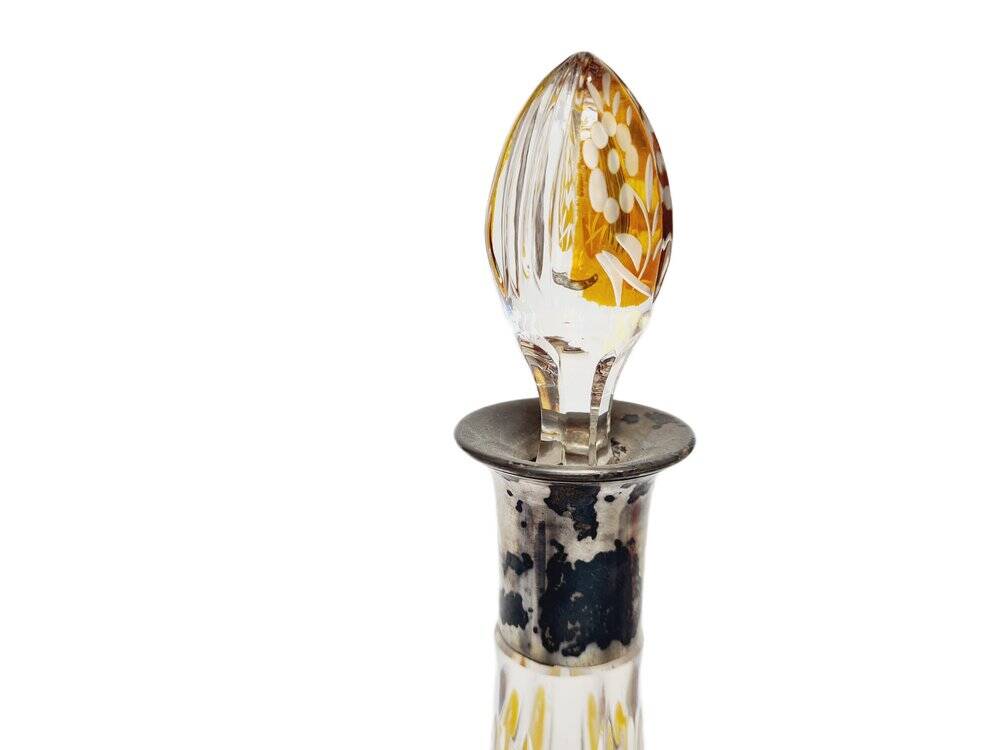 Art Deco crystal silver carafe, Denmark, 1930s
