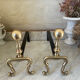 Old pair of brass andirons