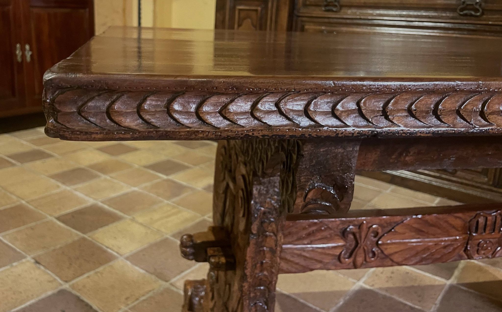 Table Renaissance Italienne En Noyer Du 16° Siècle -Florence