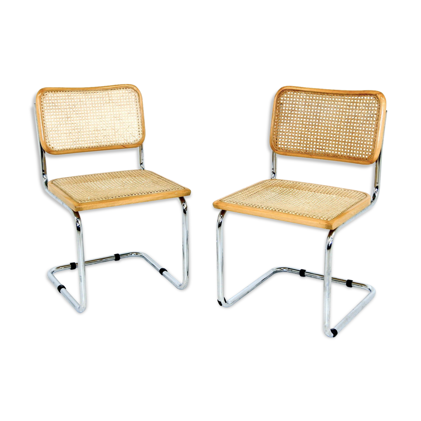 Set de 2 chaises "B32" Marcel Breuer, Italie, 1990