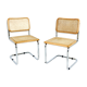 Set de 2 chaises "B32" Marcel Breuer, Italie, 1990